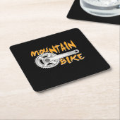 Mountain Bike Art Kartonnen Onderzetters (Schuin)