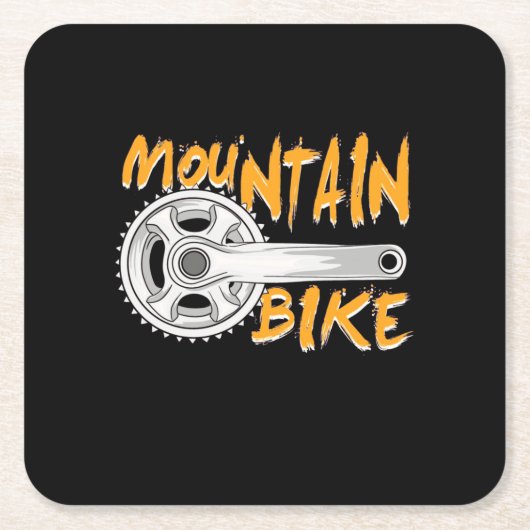 Mountain Bike Art Kartonnen Onderzetters (Voorkant)