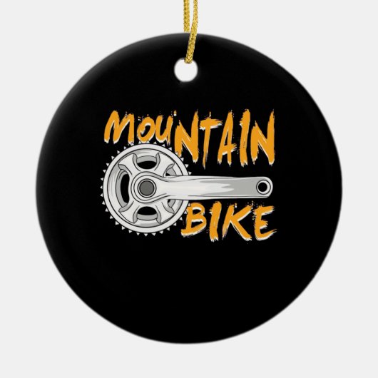 Mountain Bike Art Keramisch Ornament (Voorkant)