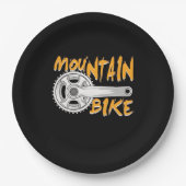 Mountain Bike Art Papieren Bordje (Voorkant)