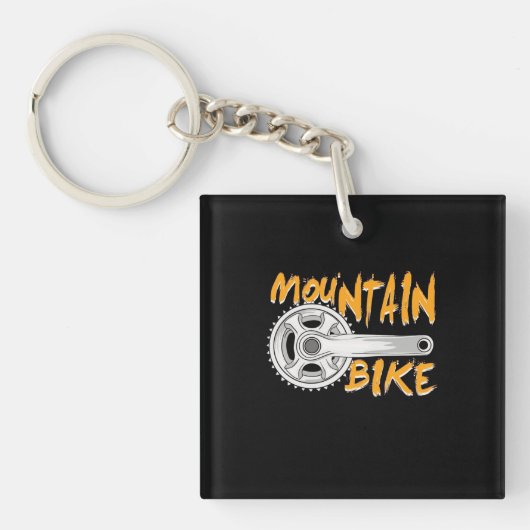 Mountain Bike Art Sleutelhanger (Voorkant)