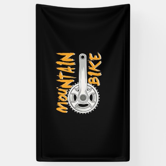 Mountain Bike Art Spandoek (Verticaal)