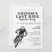 Mountain Bike Bachelor Party Groom's Last Ride Kaart (Voorkant)