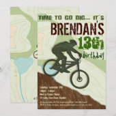 Mountain Bike - Bike Party - Uitnodiging (Voorkant / Achterkant)