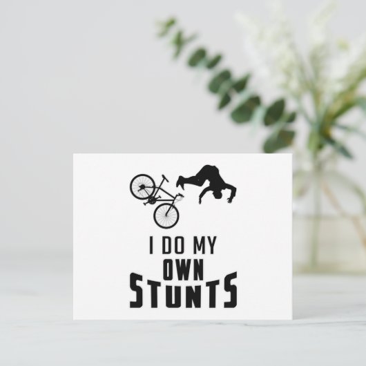 Mountain Bike Biking Bicycle Downhill Gift Idee Briefkaart (Staand voorkant)
