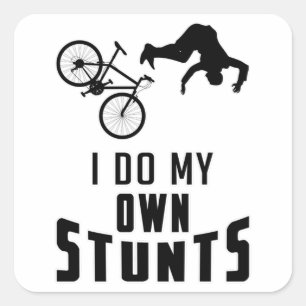 Mountain Bike Biking Bicycle Downhill Gift Idee Vierkante Sticker