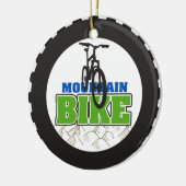 Mountain Bike Biking Keramisch Ornament (Links)