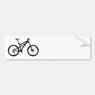 Mountain Bike - Black on White Bumpersticker