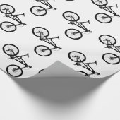 Mountain Bike - Black on White Cadeaupapier (Hoek)
