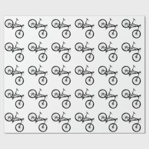 Mountain Bike - Black on White Cadeaupapier