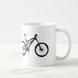 Mountain Bike - Black on White Koffiemok