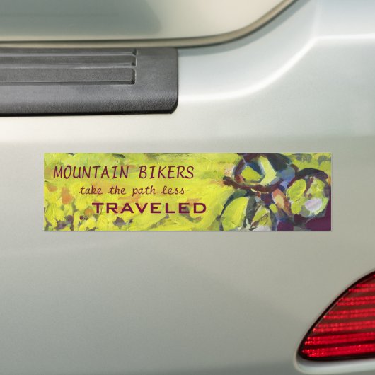 Mountain Bike Bumber Sticker (Op auto)