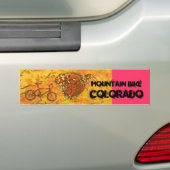 Mountain Bike Colorado Bumpersticker (Op auto)
