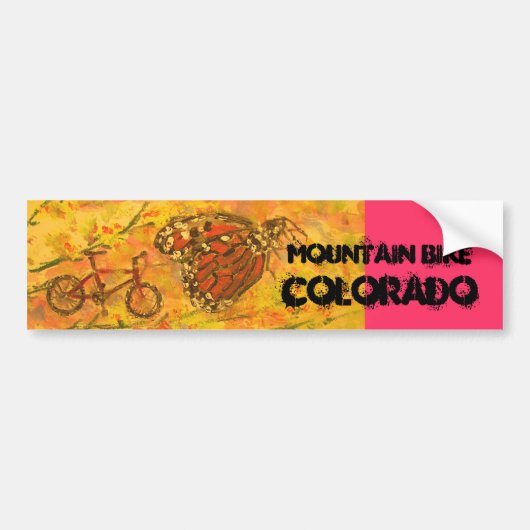 Mountain Bike Colorado Bumpersticker (Voorkant)