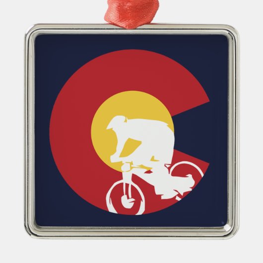 Mountain Bike Colorado Metalen Ornament (Voorkant)
