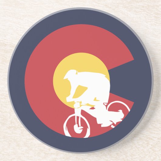 Mountain Bike Colorado Zandsteen Onderzetter (Voorkant)