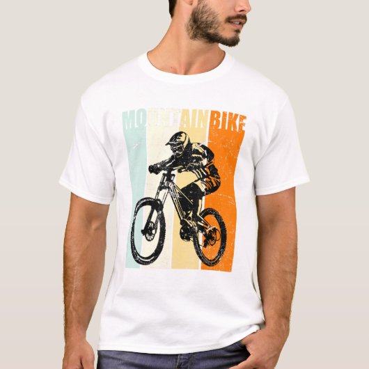 Mountain Bike Cyclist Mtb Cycling Downhill T-shirt (Voorkant)