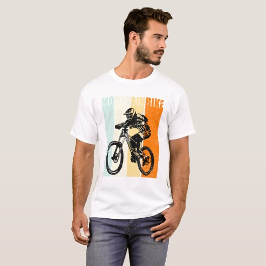 Mountain Bike Cyclist Mtb Cycling Downhill T-shirt (Voorkant volledig)
