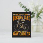 Mountain Bike Dad MTB Cyclist Briefkaart (Staand voorkant)