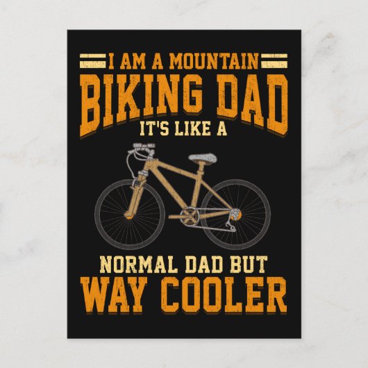 Mountain Bike Dad MTB Cyclist Briefkaart (Voorkant)