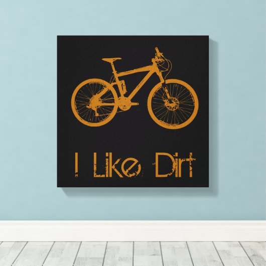Mountain Bike Dirt Canvas Afdruk (Insitu (Houten vloer))