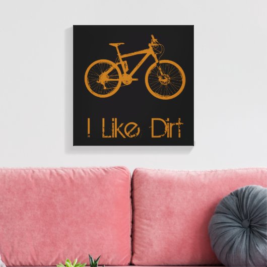 Mountain Bike Dirt Canvas Afdruk (Insitu (Woonkamer))