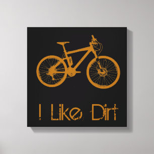 Mountain Bike Dirt Canvas Afdruk