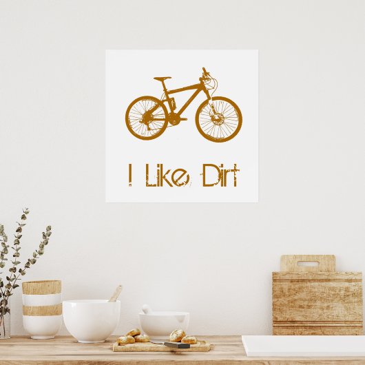 Mountain Bike Dirt Poster (Keuken)