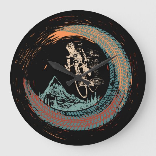 Mountain Bike Downhill MTB  Mountain Biker Grote Klok (Voorkant)