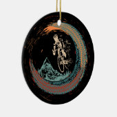 Mountain Bike Downhill MTB  Mountain Biker Keramisch Ornament (Rechts)