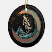 Mountain Bike Downhill MTB  Mountain Biker Keramisch Ornament (Links)