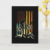 Mountain Bike Downhill Retro Kaart (Gele Bloem)