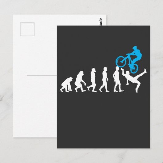 Mountain Bike Evolution MTB Cyclist Funny Biker Briefkaart (Voorkant / Achterkant)