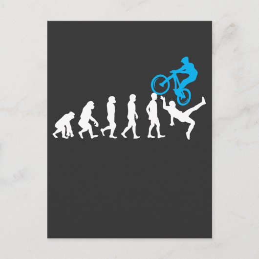 Mountain Bike Evolution MTB Cyclist Funny Biker Briefkaart (Voorkant)