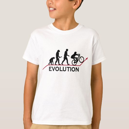 Mountain Bike Evolution t-shirt (Voorkant)