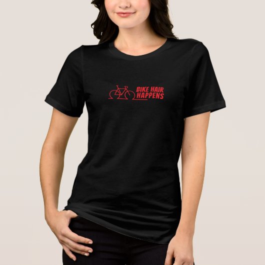 Mountain Bike Girl Irony red black Tri-Blend Shirt (Voorkant)