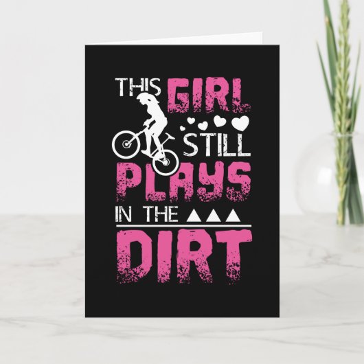 Mountain Bike Girl Kaart (Voorkant)