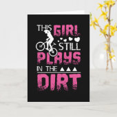 Mountain Bike Girl Kaart (Gele Bloem)