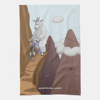 Mountain Bike Goats Hand Towel Theedoek