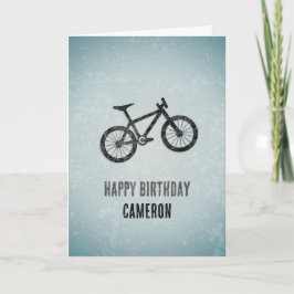 Mountain Bike Graphic - Metal look Male Birthday Kaart