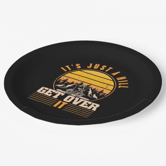 Mountain Bike is maar een heuvel Papieren Bordje (Gekanteld)