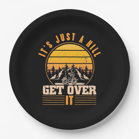 Mountain Bike is maar een heuvel Papieren Bordje (Voorkant)