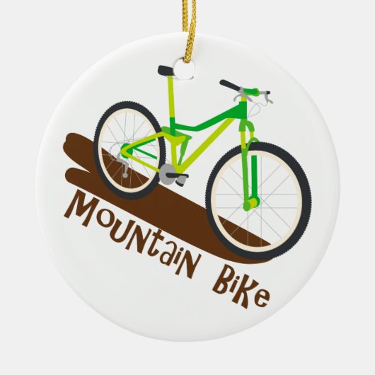Mountain Bike Keramisch Ornament (Voorkant)