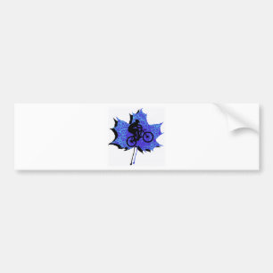 MOUNTAIN BIKE LEAF BUMPERSTICKER
