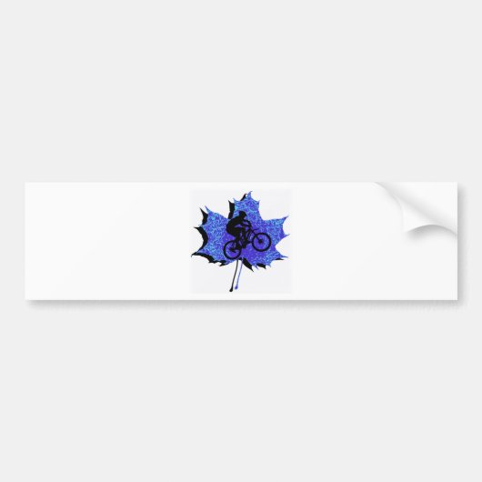 MOUNTAIN BIKE LEAF BUMPERSTICKER (Voorkant)