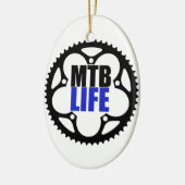 Mountain Bike Life Keramisch Ornament (Links)