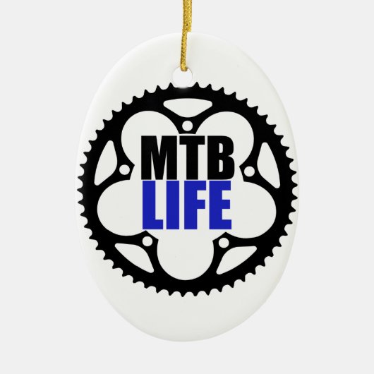Mountain Bike Life Keramisch Ornament (Voorkant)