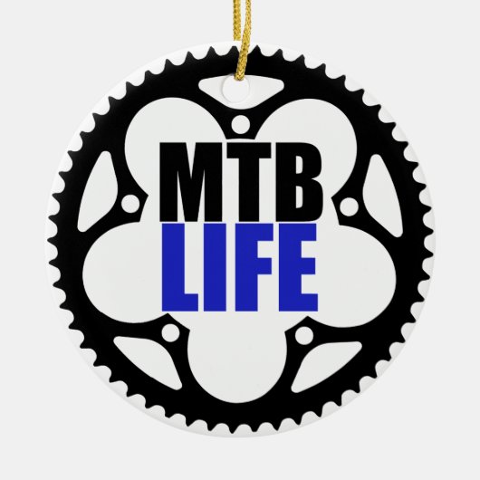Mountain Bike Life Keramisch Ornament (Voorkant)