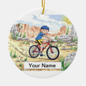 Mountain Bike - Male Keramisch Ornament (Voorkant)