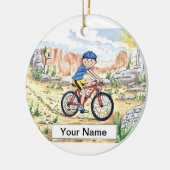 Mountain Bike - Male Keramisch Ornament (Links)